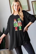 Load image into Gallery viewer, Heimish Sequin Nutcracker Long Sleeve Ribbed Top