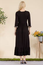 Load image into Gallery viewer, Celeste Full Size Leopard Ruffle Detail Midi Dress