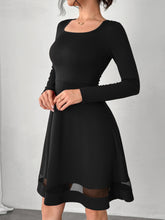 Load image into Gallery viewer, Square Neck Long Sleeve Mini Dress