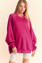 Load image into Gallery viewer, Davi & Dani Round Neck Raglan Sleeve Sweatshirt