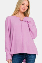 Load image into Gallery viewer, Zenana High-Low Side Slit Round Neck T-Shirt