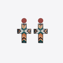 Load image into Gallery viewer, Cross Drop Earrings