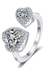 Load image into Gallery viewer, Heart-Shape Moissanite Open Ring