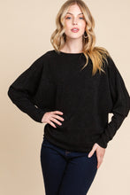 Load image into Gallery viewer, BOMBOM Drop Shoulder Long Sleeve Knit Top