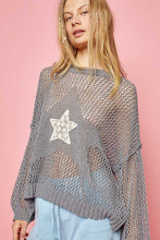 Load image into Gallery viewer, POL Star Patch Long Sleeve Knit Cover Up