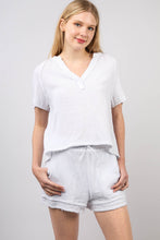 Load image into Gallery viewer, VERY J Washed Cotton Crinkle Gauze Top and Shorts Set
