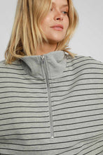 Load image into Gallery viewer, Umgee Striped Half Zip Short Sleeve Sweatshirt