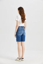 Load image into Gallery viewer, BAYEAS Full Size Super High Rise Denim Bermuda Shorts