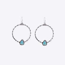 Load image into Gallery viewer, Artificial Turquoise Drop Earrings