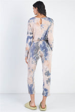 Load image into Gallery viewer, Cherish Apparel Tie-Dye Round Neck Long Sleeve Jumpsuit