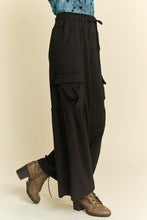 Load image into Gallery viewer, Davi & Dani Drawstring Ruched Detail Wide Leg Pants