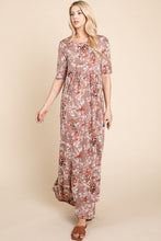 Load image into Gallery viewer, BOMBOM Printed Shirred Maxi Dress