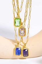 Load image into Gallery viewer, Zircon 18K Gold-Plated Geometrical Shape Pendant Necklace