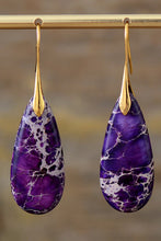 Load image into Gallery viewer, Handmade Teardrop Shape Natural Stone Dangle Earrings