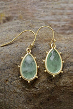 Load image into Gallery viewer, Natural Stone Teardrop Earrings