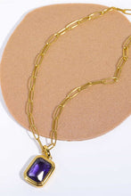 Load image into Gallery viewer, Zircon 18K Gold-Plated Geometrical Shape Pendant Necklace