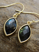 Load image into Gallery viewer, Geometrical Shape Natural Stone Dangle Earrings
