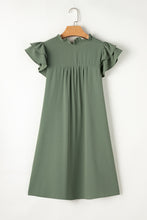 Load image into Gallery viewer, Ruffled V-Neck Cap Sleeve Mini Dress