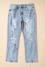 Load image into Gallery viewer, Distressed High Waist Jeans