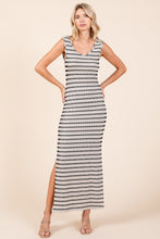 Load image into Gallery viewer, Mittoshop Striped Scoop Neck Sleeveless Maxi Dress