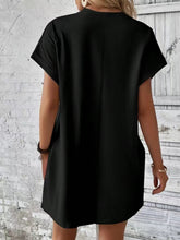 Load image into Gallery viewer, Pocketed Round Neck Short Sleeve Dress