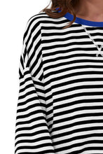 Load image into Gallery viewer, Striped Round Neck Long Sleeve Sweatshirt