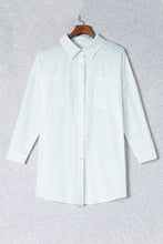 Load image into Gallery viewer, Button-Up Longline Shirt with Breast Pockets