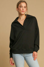 Load image into Gallery viewer, Umgee Johnny Collar Dropped Shoulder Sweatshirt
