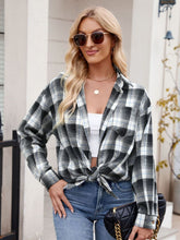 Load image into Gallery viewer, Mandy Plaid Collared Neck Long Sleeve Shirt