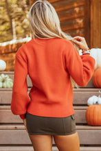 Load image into Gallery viewer, Pumpkin Pattern Round Neck Sweater