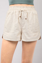 Load image into Gallery viewer, VERY J Drawstring Elastic Waist Linen Shorts