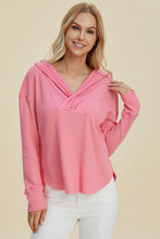 Load image into Gallery viewer, Double Take Full Size High-Low Dropped Shoulder Long Sleeve Hoodie