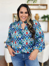 Load image into Gallery viewer, Double Take Full Size Printed Balloon Sleeve Blouse