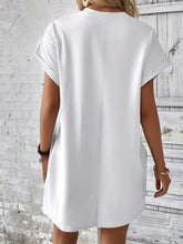 Load image into Gallery viewer, Pocketed Round Neck Short Sleeve Dress