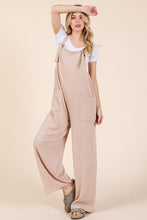 Load image into Gallery viewer, BOMBOM Knot Straps Wide Leg Ribbed Overalls with Pockets