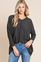 Load image into Gallery viewer, BOMBOM Checkered Long Sleeve V-Neck T-Shirt