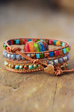 Load image into Gallery viewer, Imperial Jasper & Crystal Layered Bracelet
