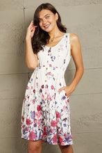 Load image into Gallery viewer, Double Take Scoop Neck Buttoned Sleeveless Magic Dress with Pockets