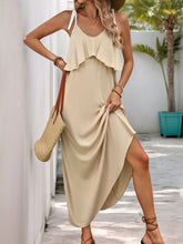 Load image into Gallery viewer, Perfee Tied Ruffled Scoop Neck Sleeveless Dress