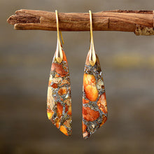 Load image into Gallery viewer, Gold-Plated Copper Dangle Earrings