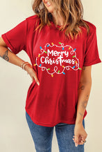 Load image into Gallery viewer, MERRY CHRISTMAS Round Neck Short Sleeve T-Shirt