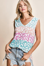 Load image into Gallery viewer, BiBi Leopard V-Neck Tank