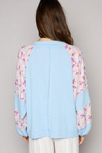 Load image into Gallery viewer, POL Round Neck Balloon Floral Long Sleeve Top