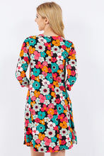 Load image into Gallery viewer, Celeste Full Size Floral Three-Quarter Sleeve Dress with Pockets