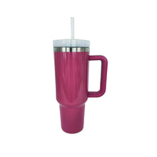 Load image into Gallery viewer, Stainless Steel Tumbler with Handle and Straw