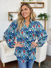 Load image into Gallery viewer, Double Take Full Size Printed Balloon Sleeve Blouse