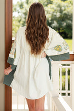 Load image into Gallery viewer, Printed V-Neck Three-Quarter Sleeve Mini Dress