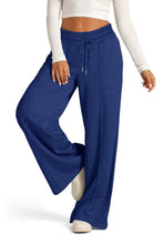 Load image into Gallery viewer, Drawstring Elastic Waist Wide Leg Pants