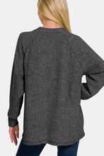 Load image into Gallery viewer, Zenana Full Size Brushed Melange Hacci High-Low Sweater