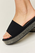 Load image into Gallery viewer, Forever Link Open Toe Rhinestone Platform Sandals